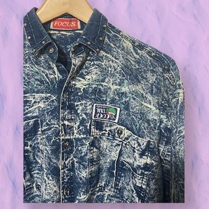 VTG Funky Acid Wash Denim Jacket.